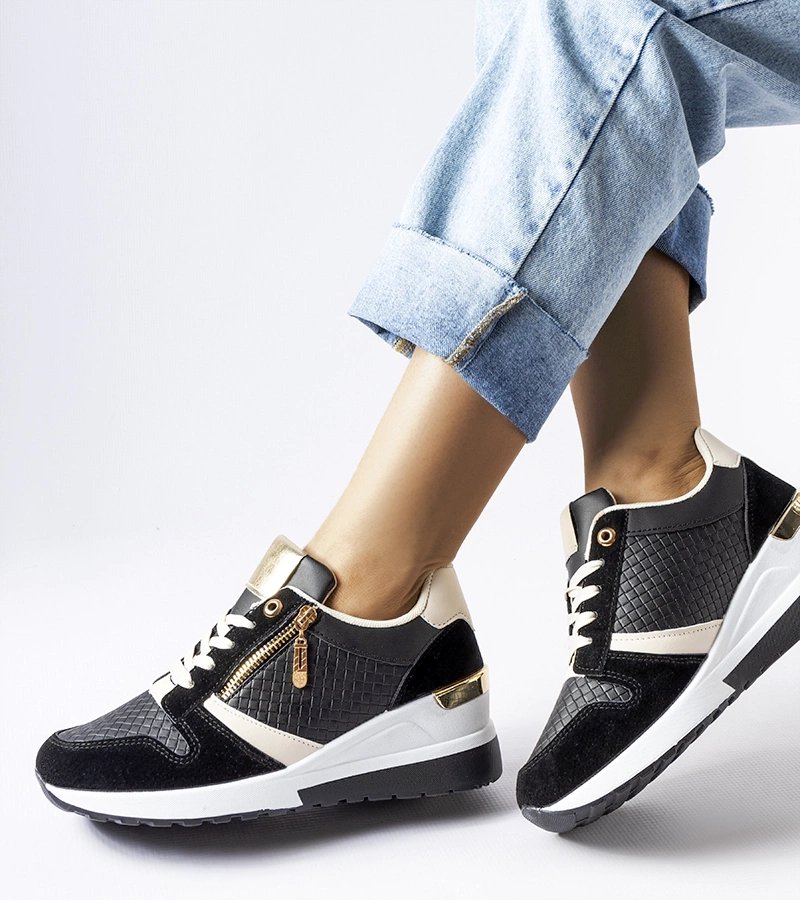 Ashland adidași negri pe tocuri