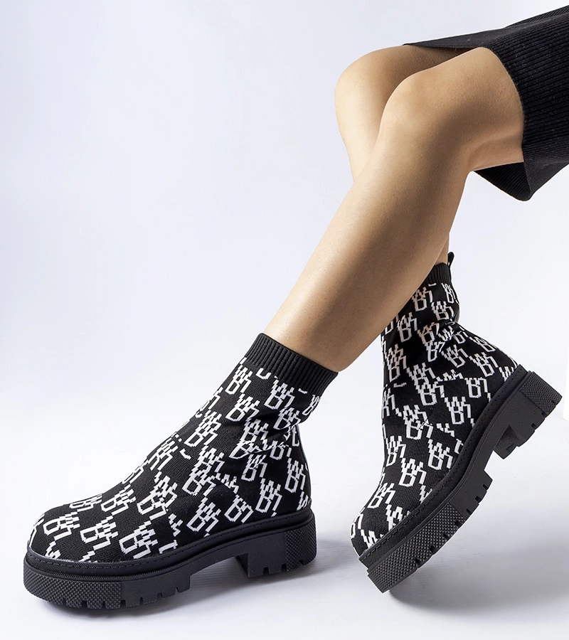 Botine masive cu șosete alb-negru Matese