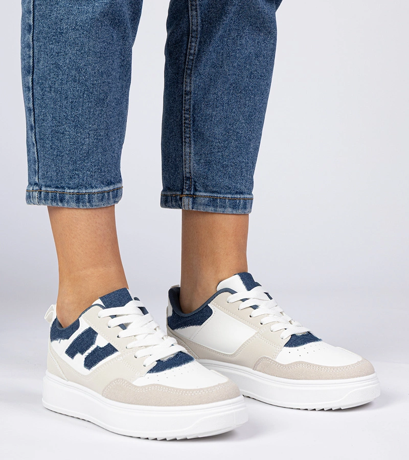 Adidași damă albi-albaștri Lavria