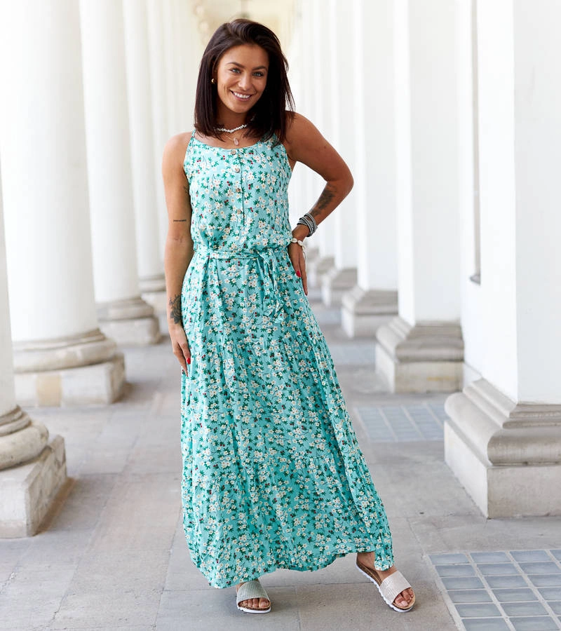 Rochie verde cu flori de Camnago