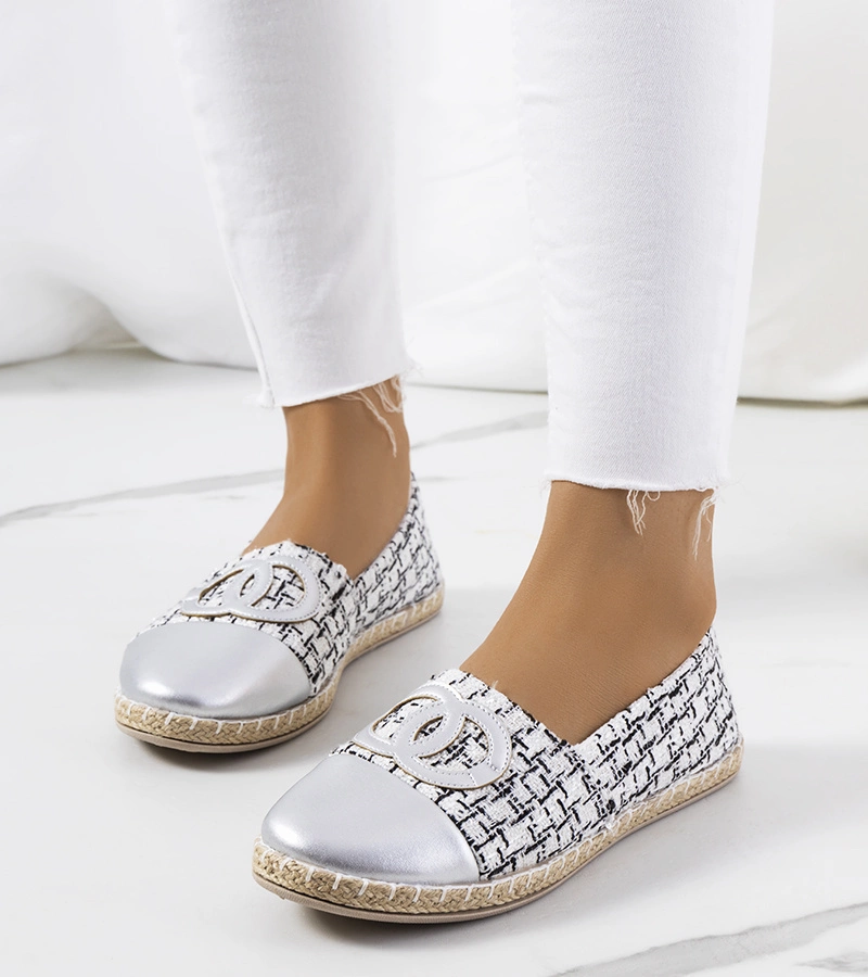 Espadrile Moorsele albe