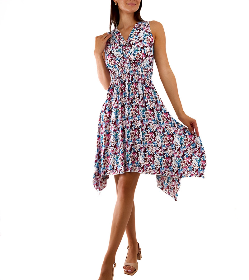 Savoia rochie roșie cu flori