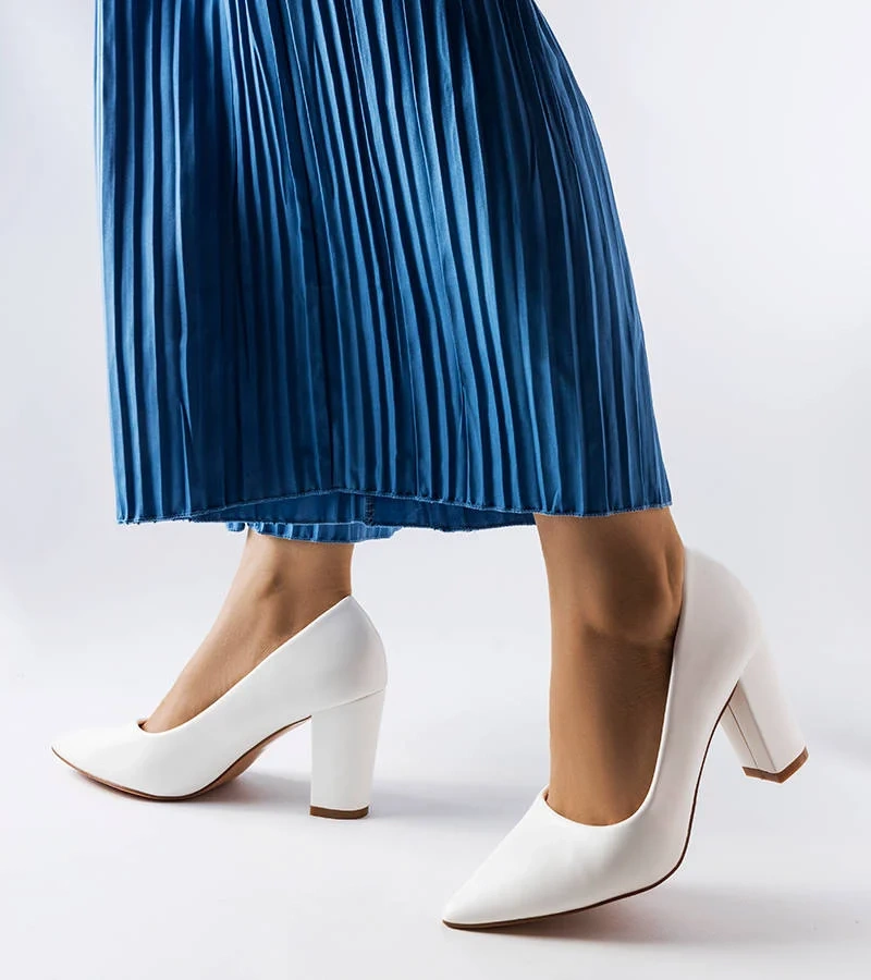 Pantofi stiletto Maurelle albi