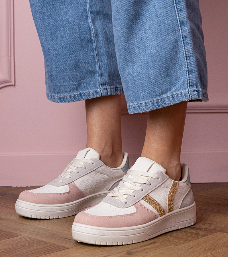 Adidași multicolori decorați cu sclipici Blona