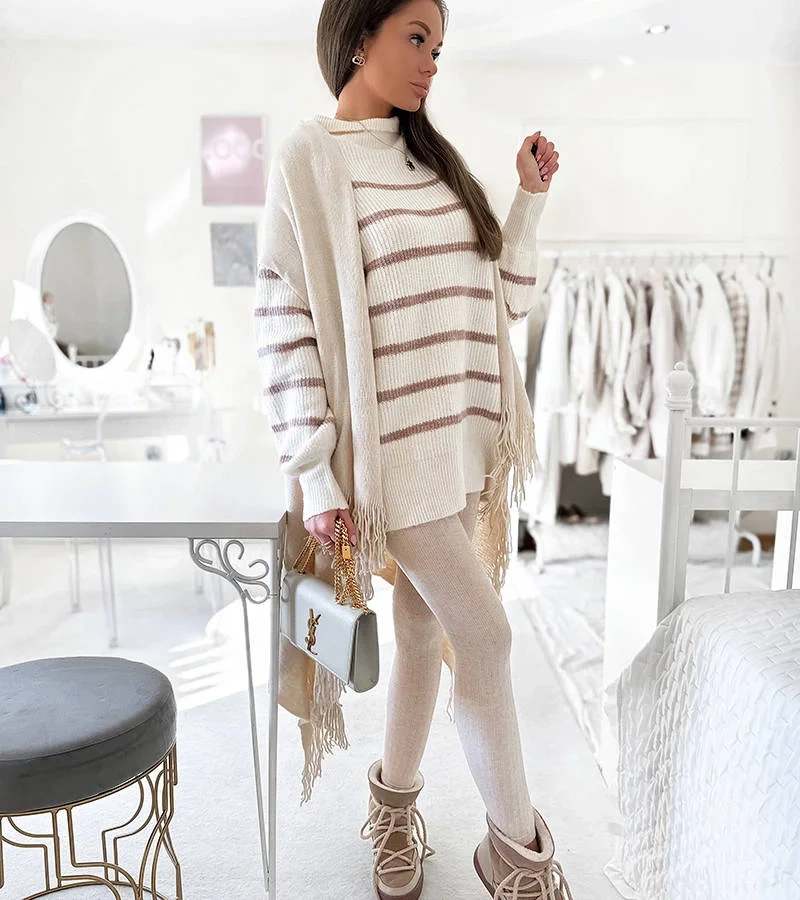 Bej cu franjuri cuvertură de pat iunie