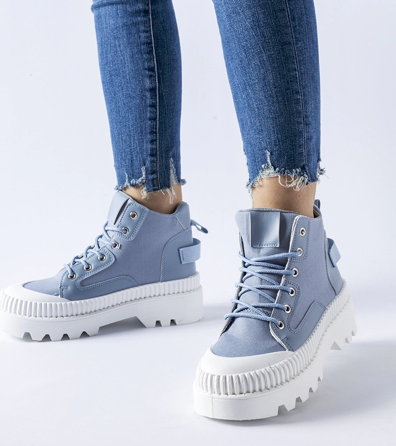 Tenisii albaștri cu platformă Grotta