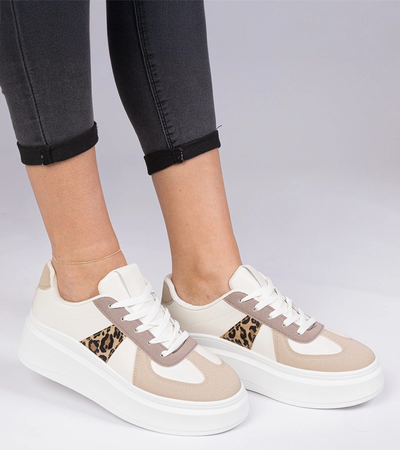 Adidași maro pe platformă Mishel