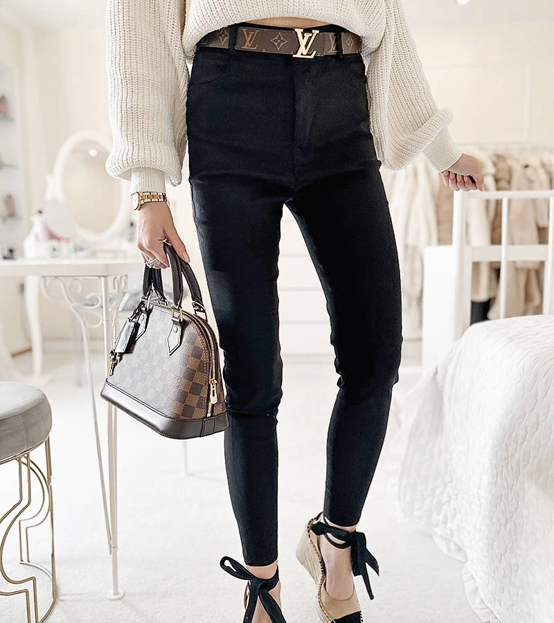 Pantaloni Riquier negri stretch