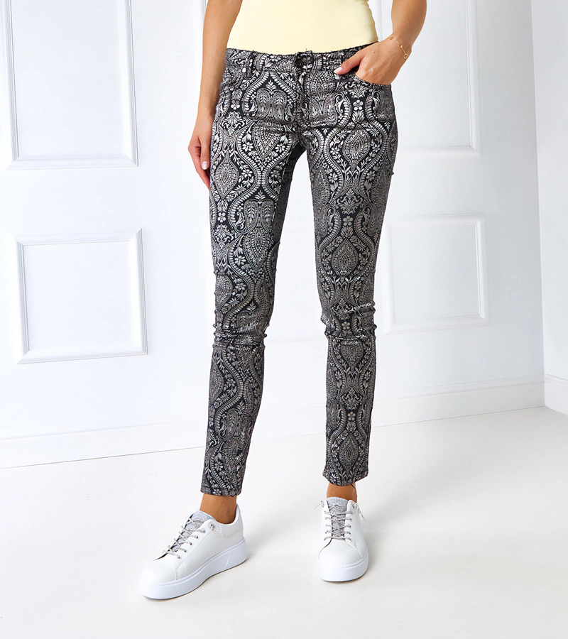 Pantaloni Basmin pentru femei, negru și grafit pentru femei