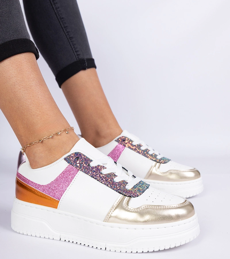 Adidași multicolori de damă cu talpă groasă Dolla