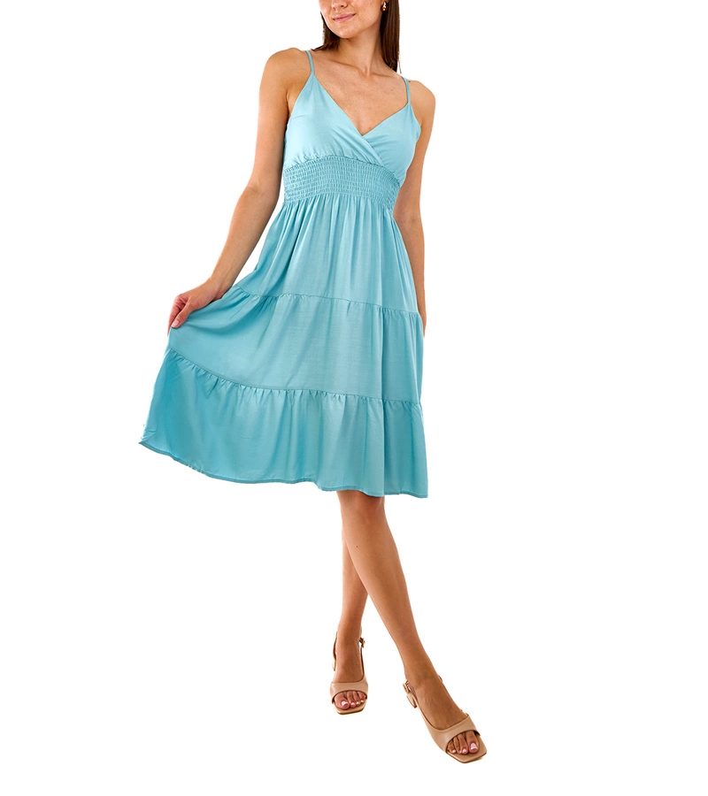 Rochie albastră evazată de Fiorentini