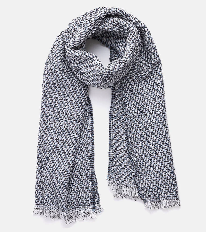 Eșarfă Aria albastră și albă