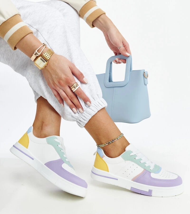 Sneakers multicolori pe platforma Branka