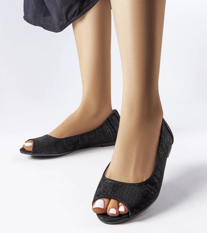 Balerini Lavoie negri traforați