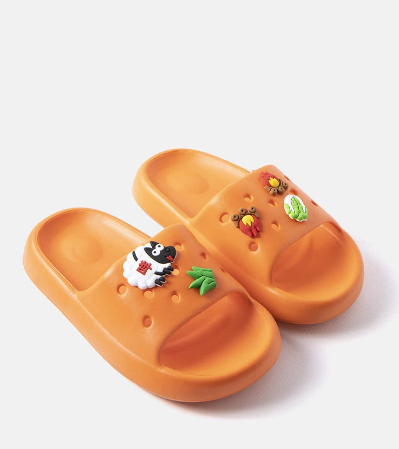 Flip-flops Hilaire portocalii cu buline portocalii