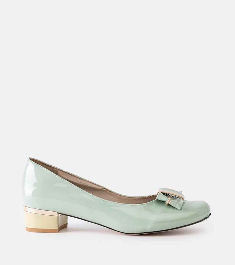 Pantofi verde deschis cu toc mic Fadhe