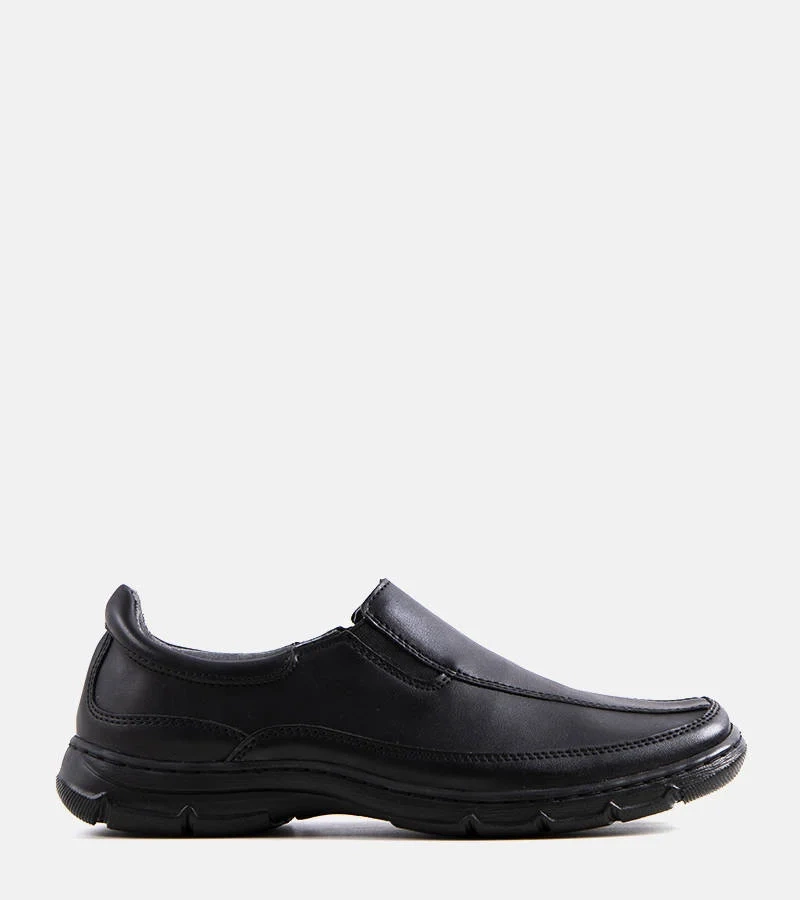 Pantofi bărbătești Kalin negri de tip slip-on half shoes