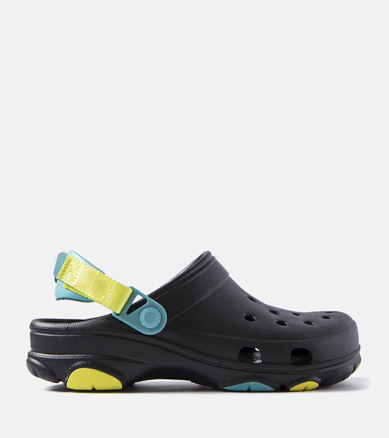 Șlapi Crocs perforați negri