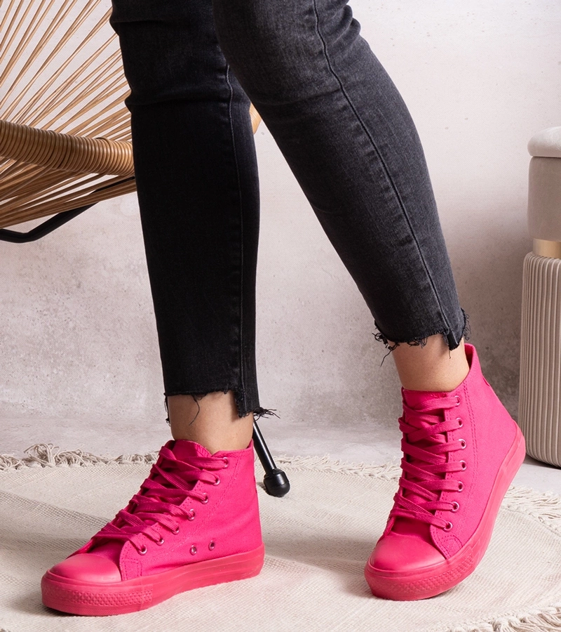 Teniși înalți Rafife de culoare roz închis