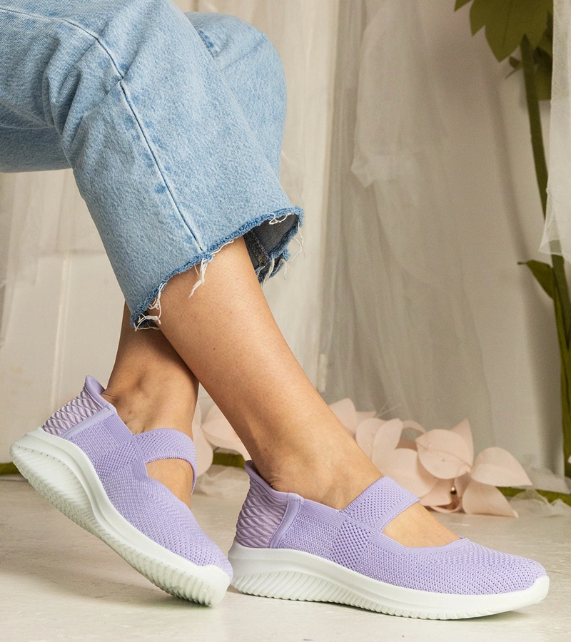 Pantofi sport mov pentru femei cu talpă embosată Muratti