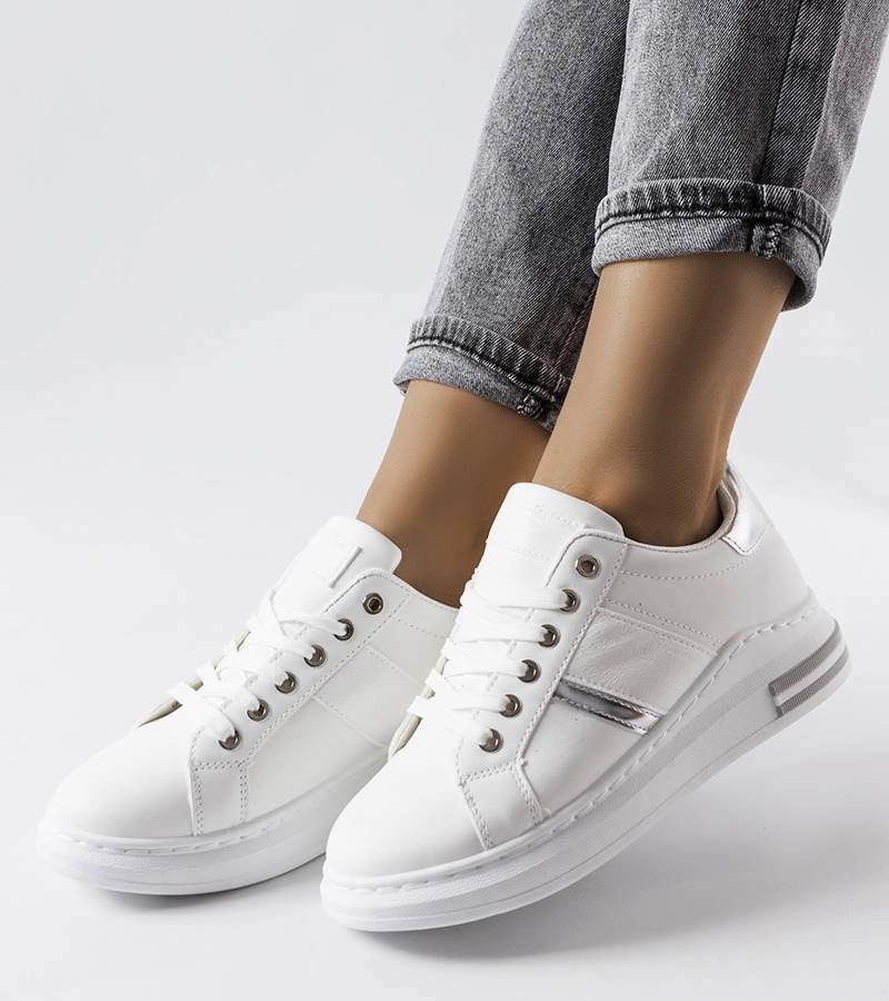 Adidași albi cu inserții Deans