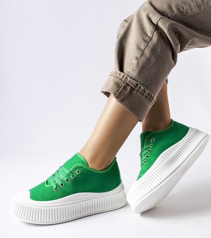 Pantofi sport cu platformă Rina verzi