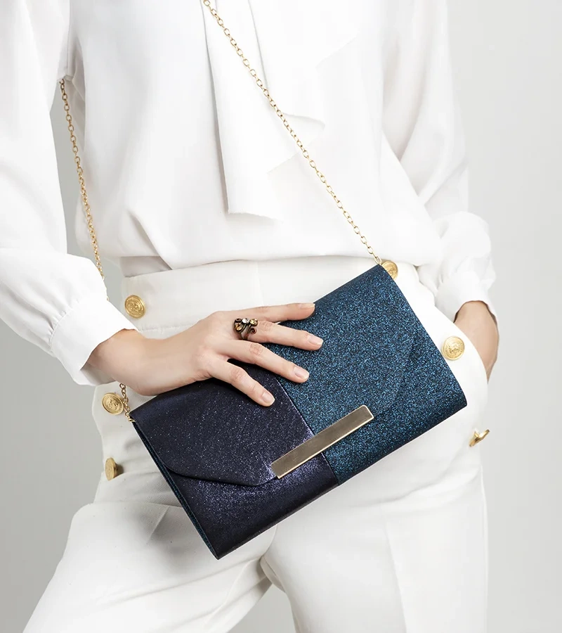 Geantă plic albastru marin Kadiev