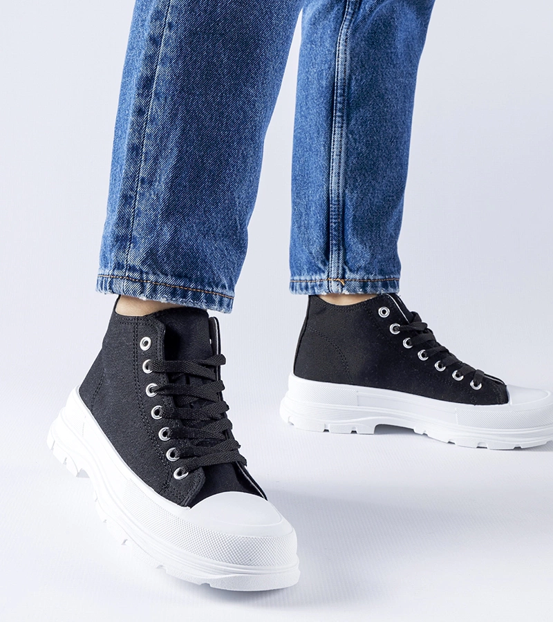 Teniși înalți negri Herndon