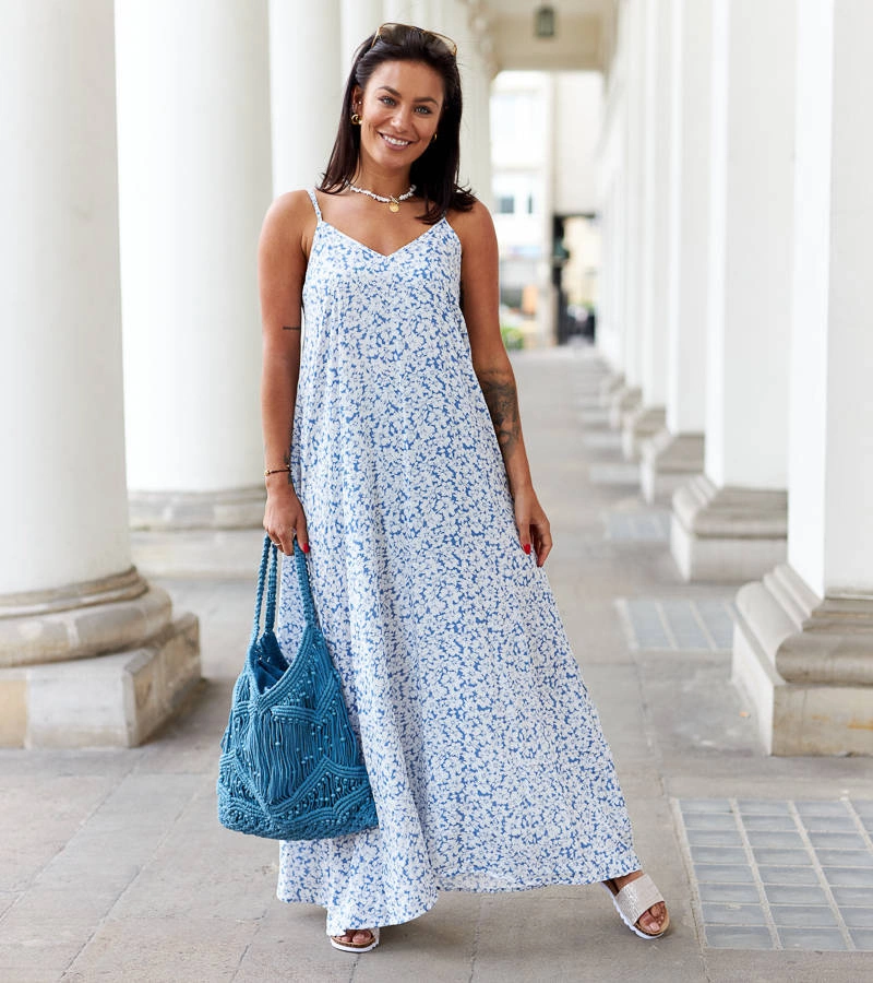 Rochie albastră largă de Giona