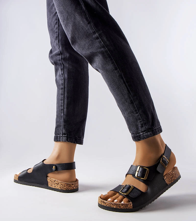 Sandale negre Lee Cooper LCW-22-35-1163L