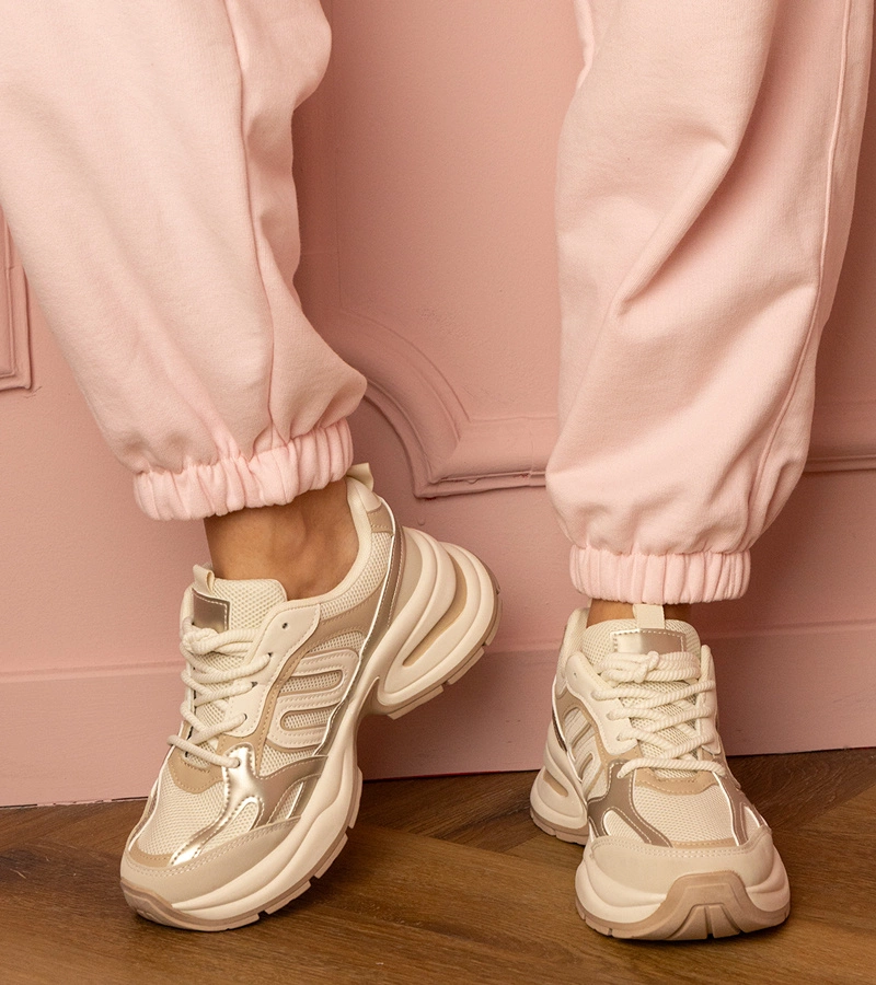 Adidași sport bej pe talpă masivă Aries