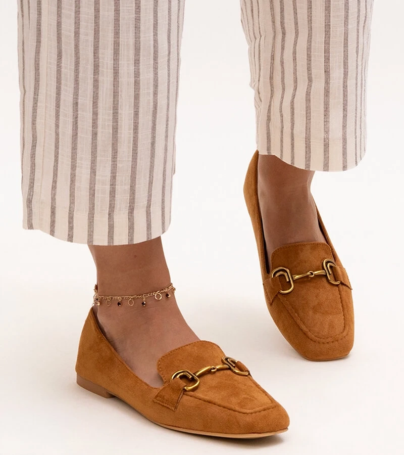 Mocasini maro cu clema Zamari