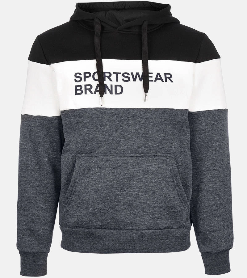 Hanorac cu glugă Guerin gri închis pentru bărbați