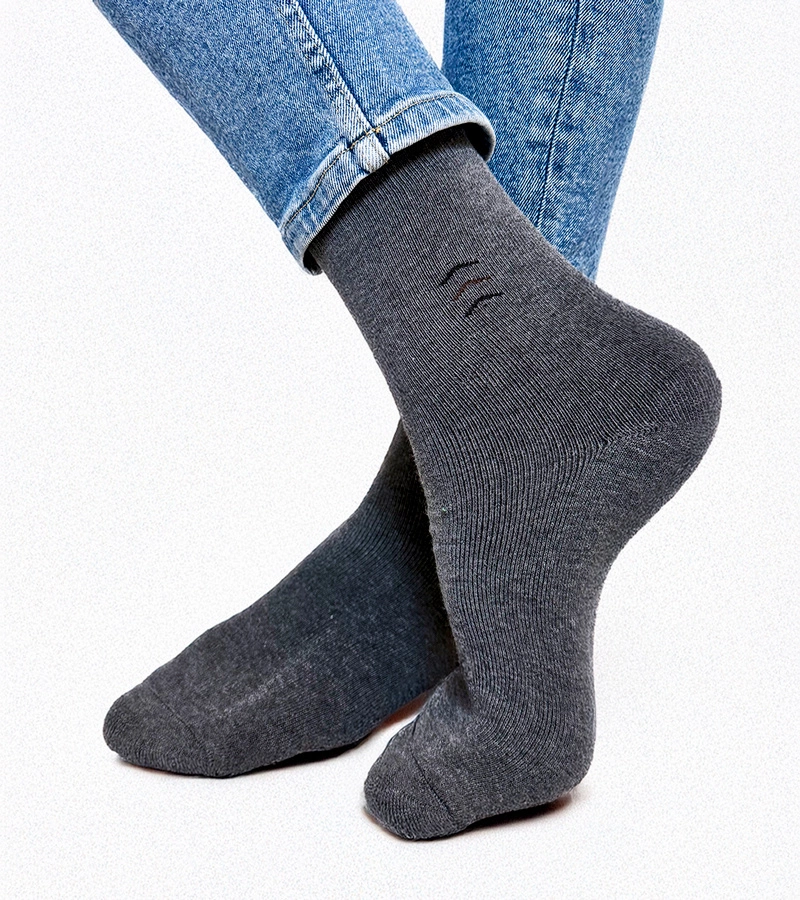 Șosete calde alb-negru Sella