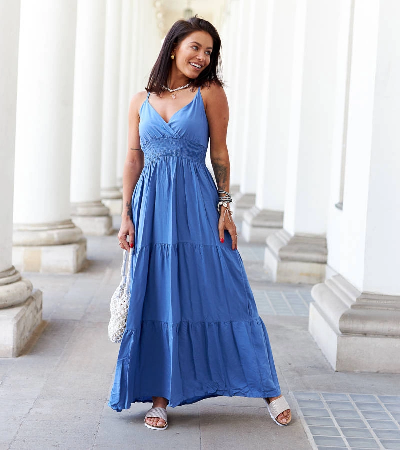 Rochie maxi albastră Goffredo