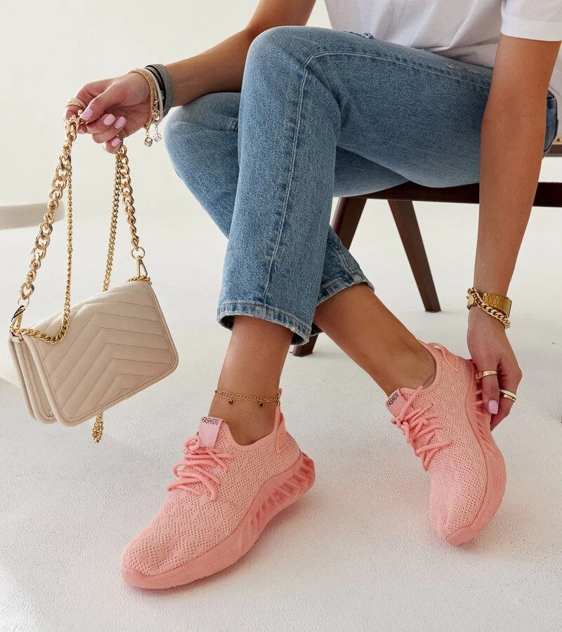 Adidași de material roz Mira