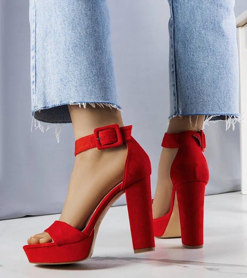 Josefina sandale stiletto roșii Josefina