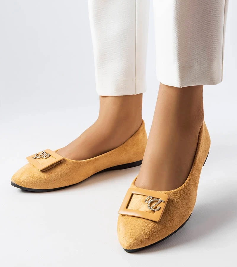 Balerini bej împodobiți cu zirconii Fleming