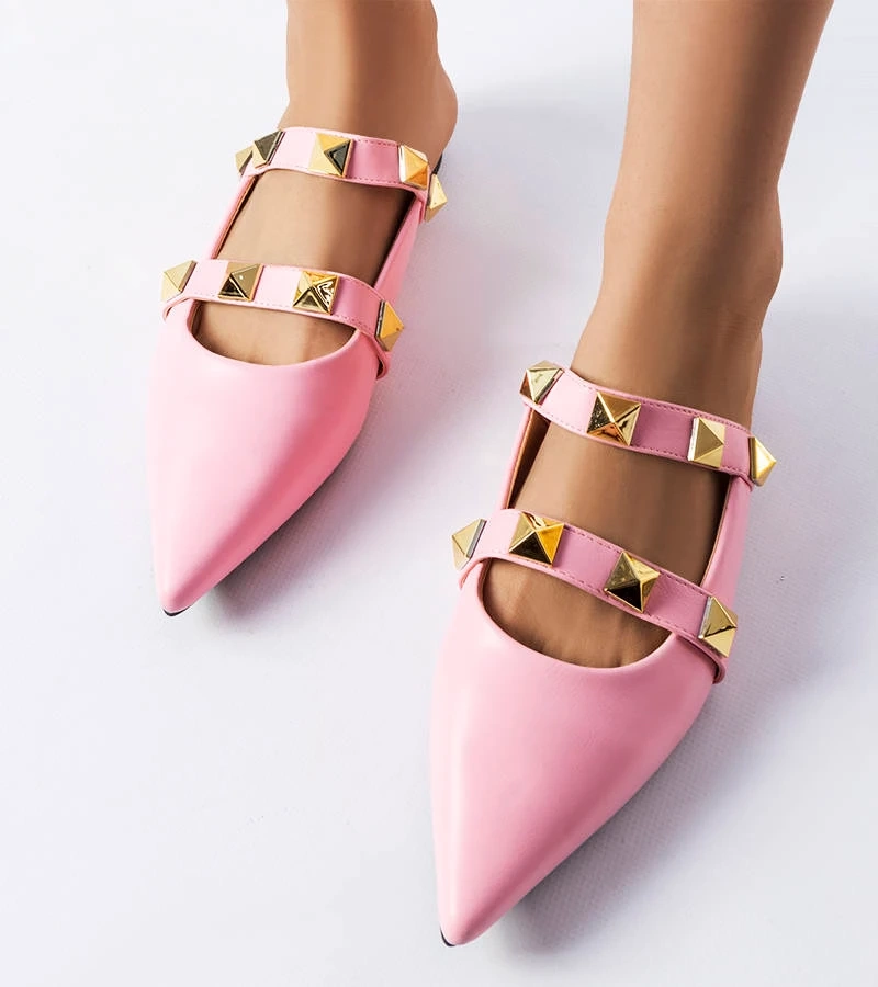 Șlapi cu vârf ascuțit Ruckman roz