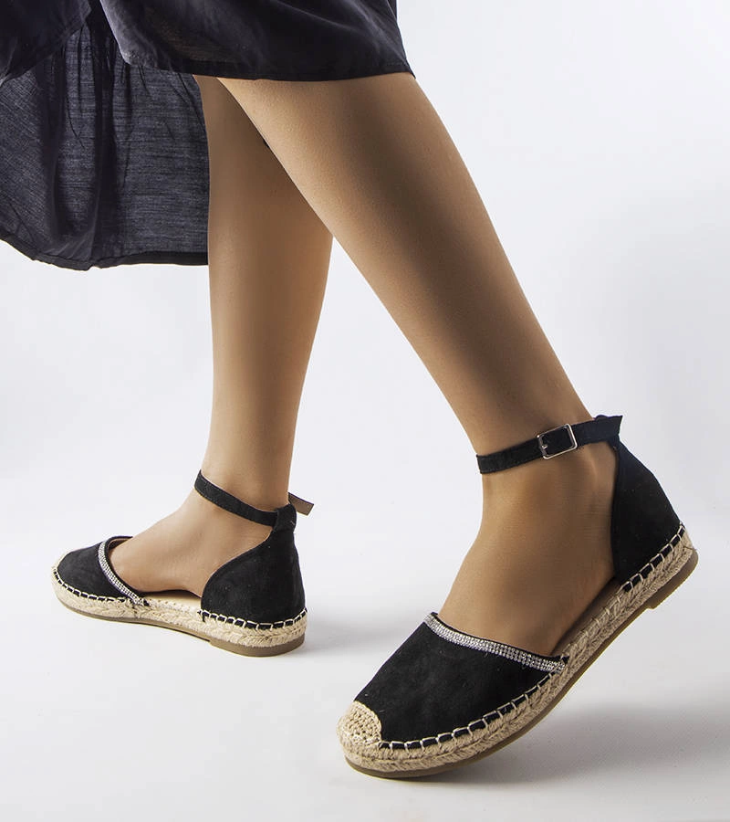 Espadrile negre Licia
