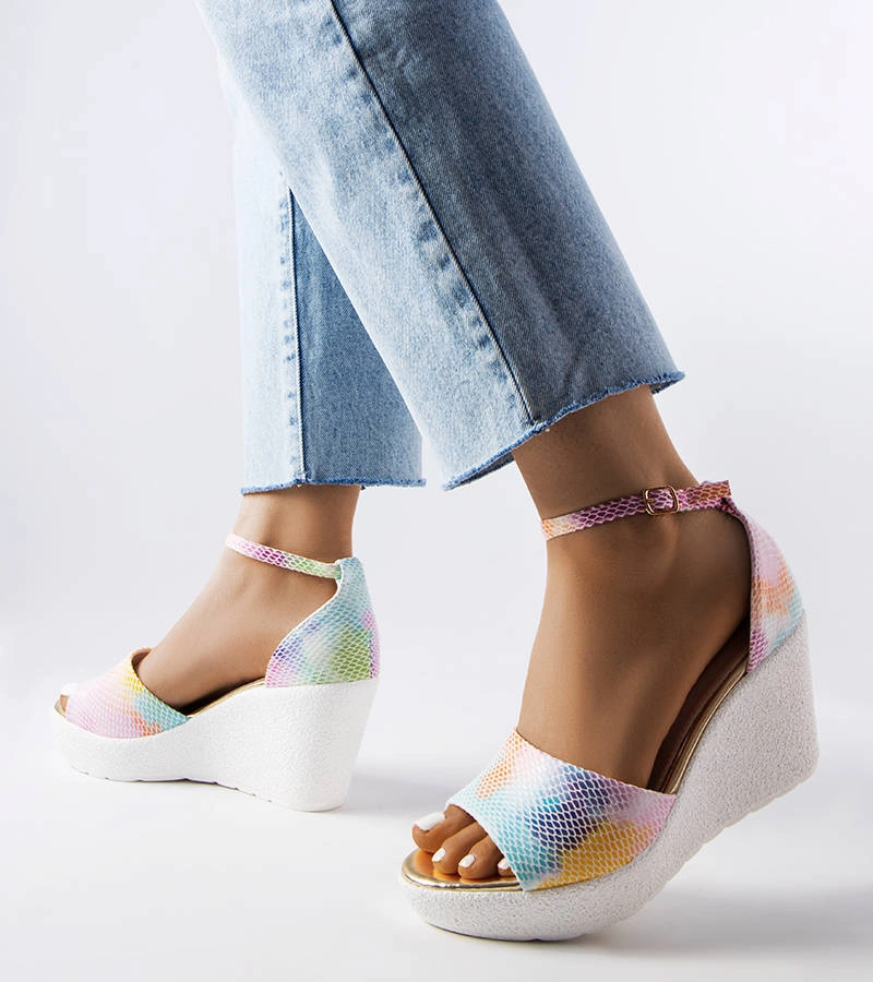 Sandale cu platformă Allis pentru femei Rainbow