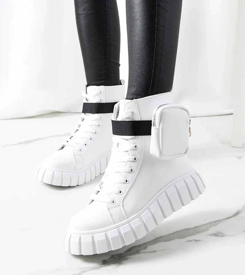 Pantofi cu platformă Haver alb