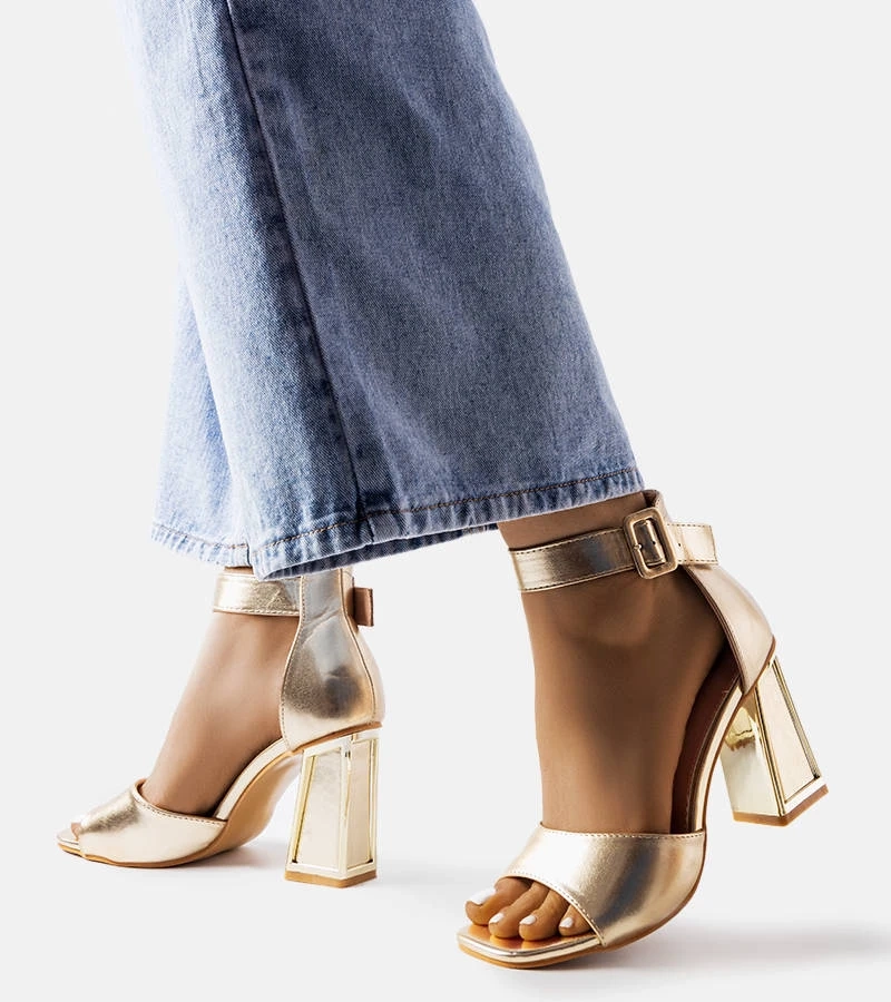 Sandale stiletto Marlens aurii