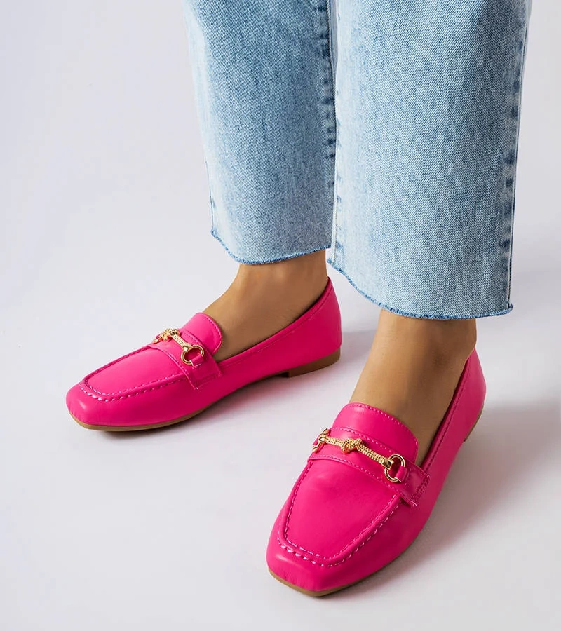 Mocasini roz cu ornamente de Docherty