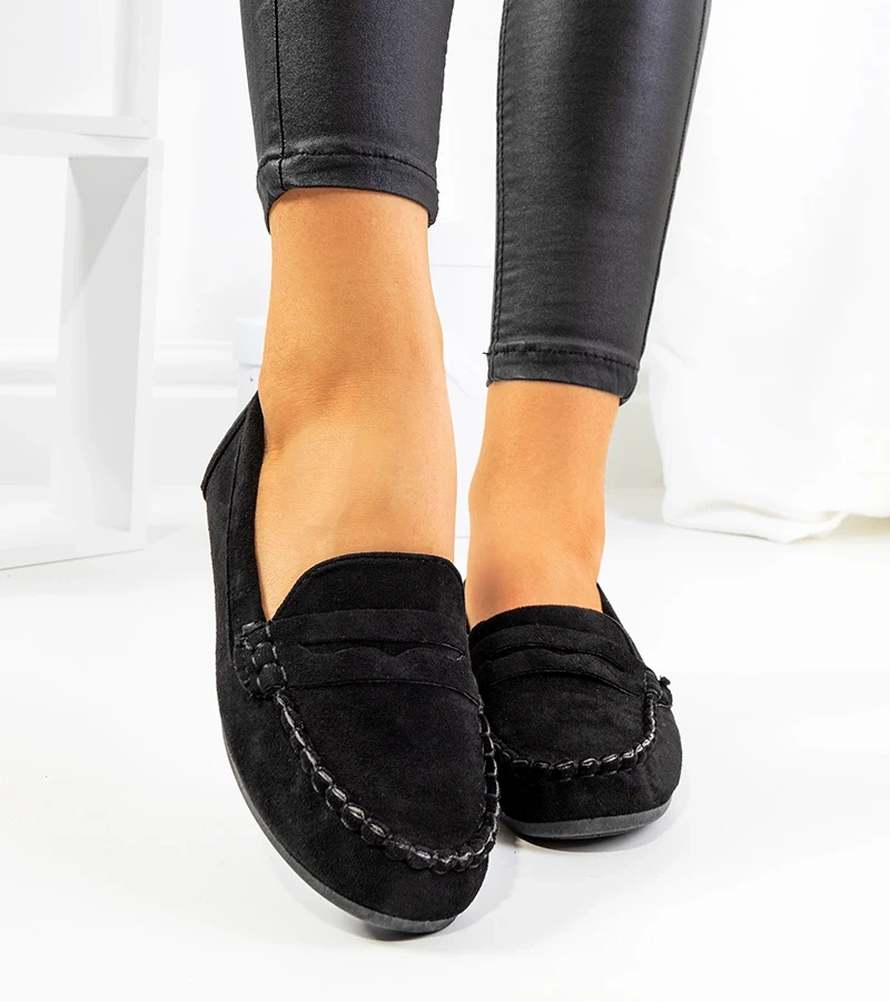 Mocasini negri pentru femei Nieves