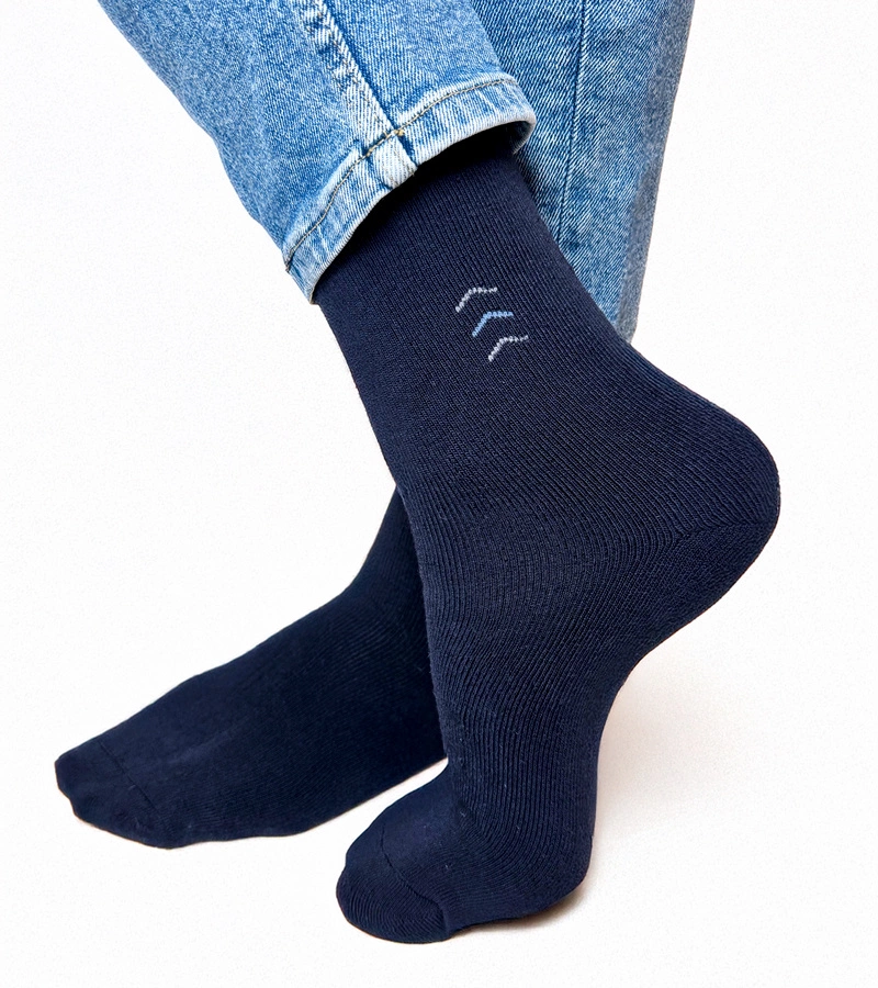 Șosete călduroase alb-negru Sella