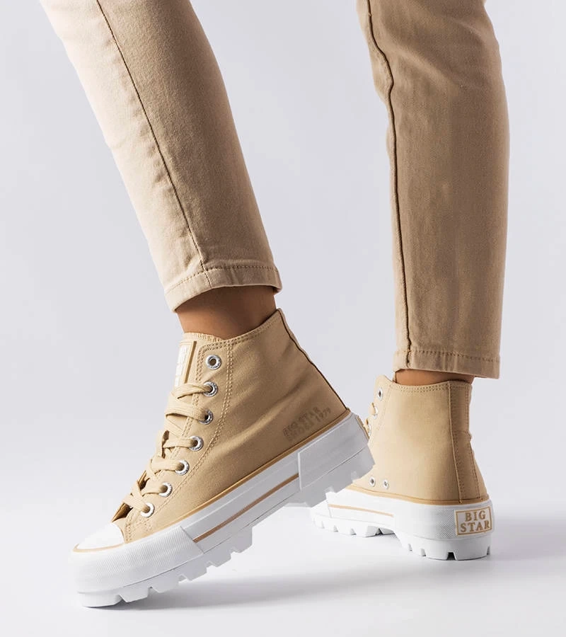 Pantofi de sport cu gleznă bej Big Star LL274160