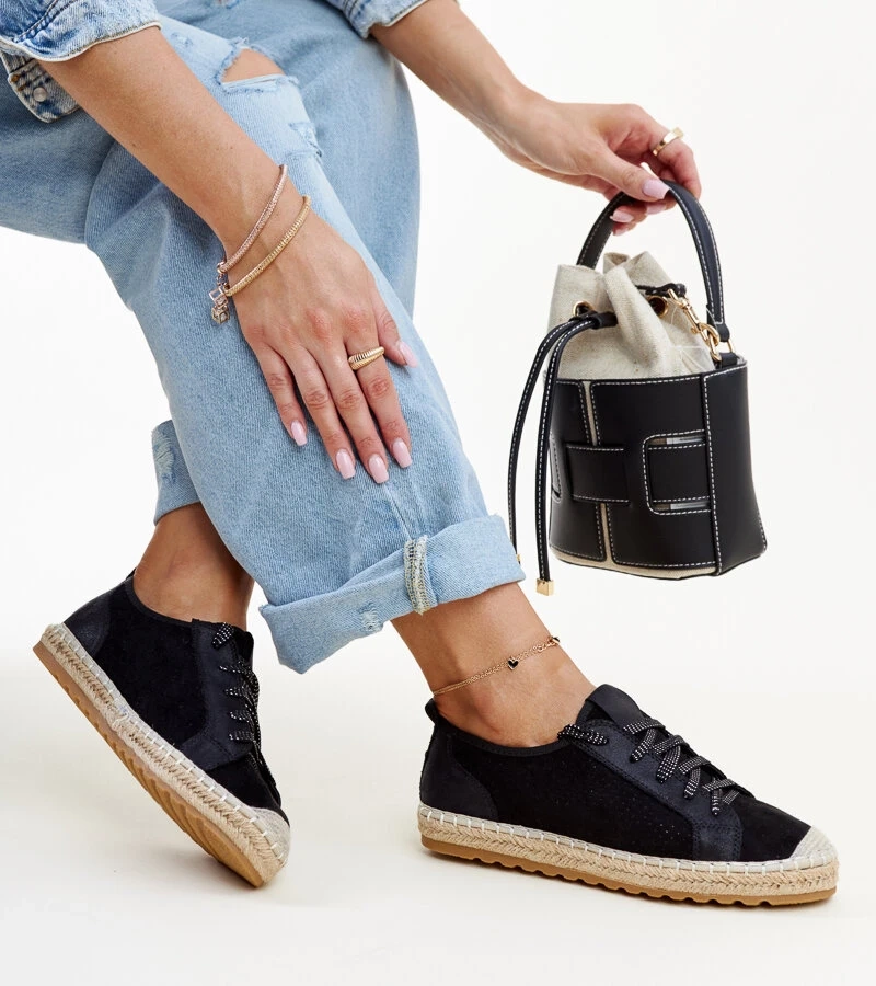 Espadrile sportive negre Naila