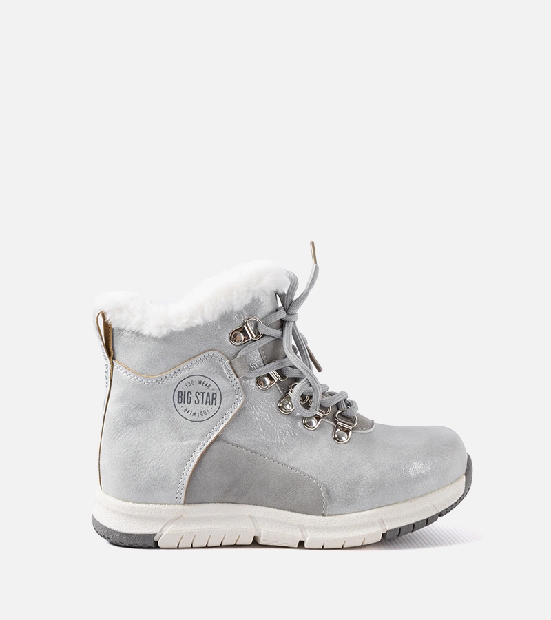 Cizme copii gri calduroase Big Star KK374178