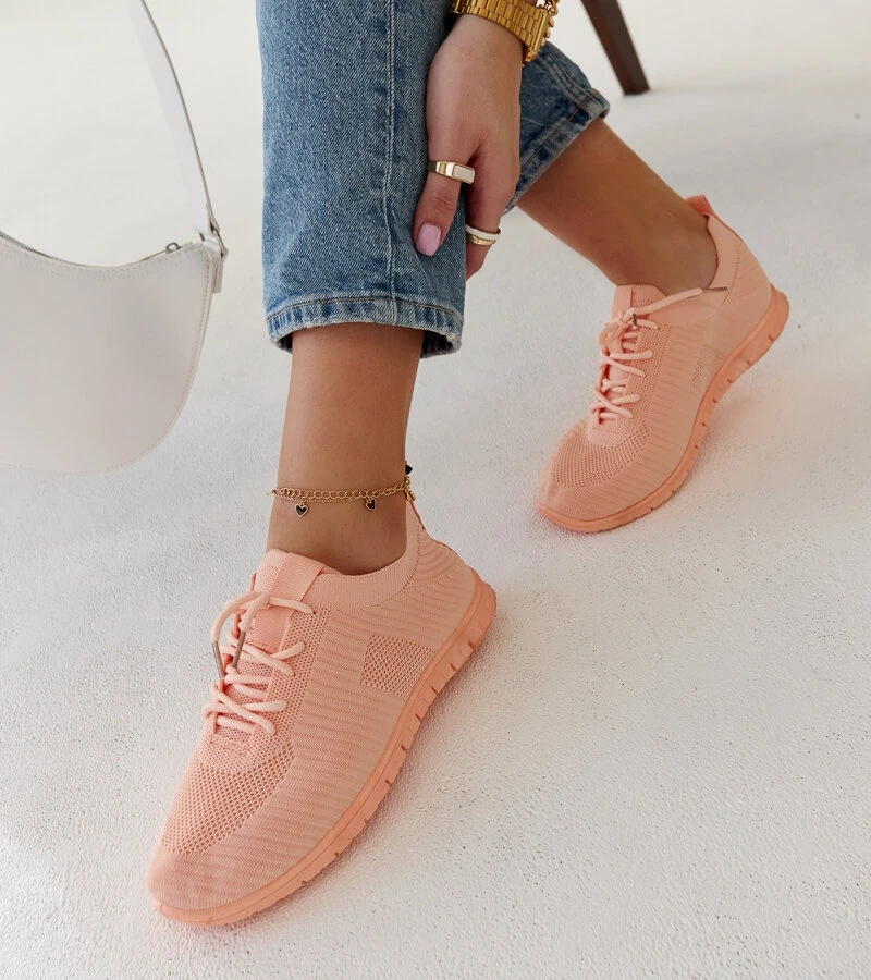 Sneakers roz din material Erminio